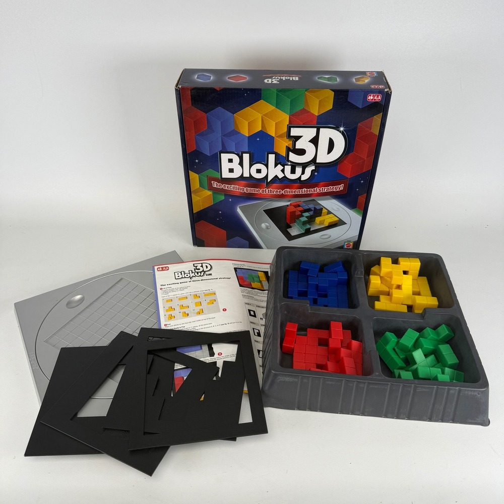Mattel Blokus 3D Strategy Board Game R2063 2008 Complete 2-4 Players